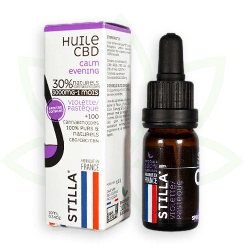 calm evening cbd oil 30 percent 10ml full spectrum stilla france mafrenchweed 8