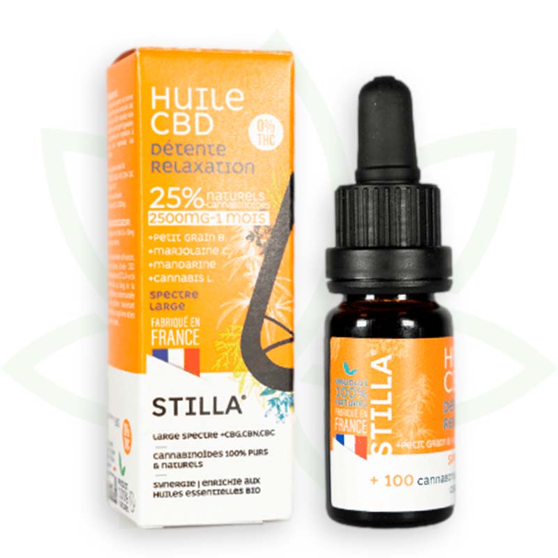 cbd oil relaxation relaxation 25 percent 10ml broad spectrum stilla france mafrenchweed 8