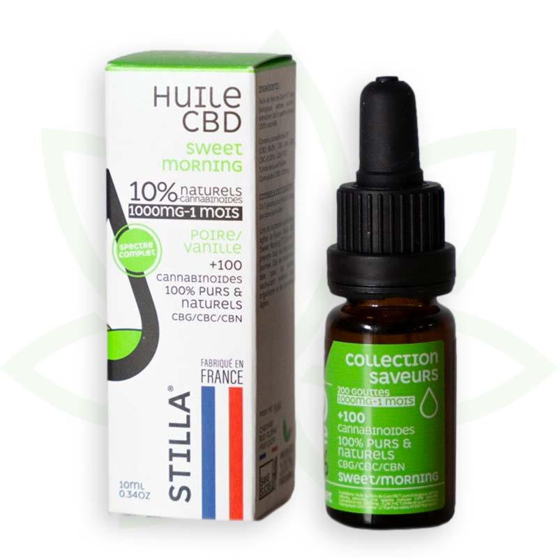 cbd oil sweet morning 10 percent 10ml full spectrum stilla france mafrenchweed 3