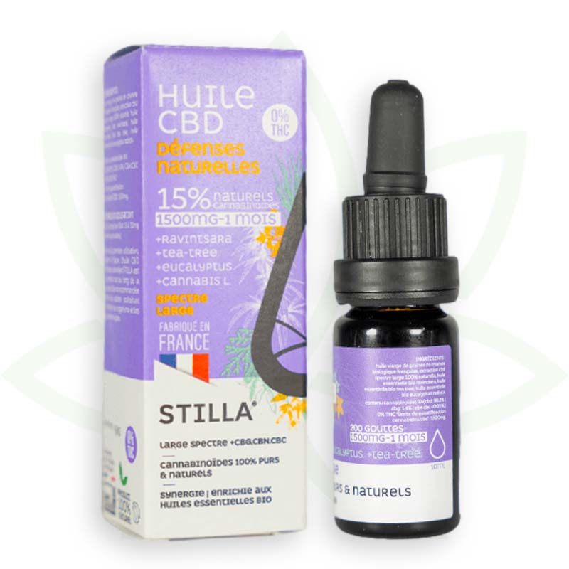 cbd natural defense oil 15 percent 10ml broad spectrum stilla france mafrenchweed 6