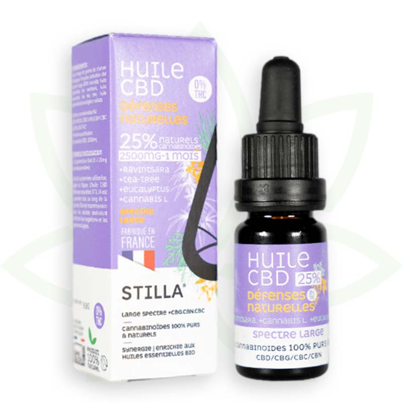 cbd natural defense oil 25 percent 10ml broad spectrum stilla france mafrenchweed 7