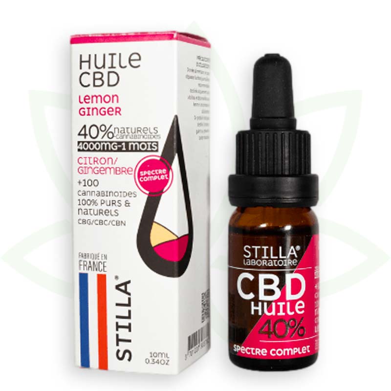 cbd oil lemon ginger 40 percent 10ml full spectrum stilla france mafrenchweed 10