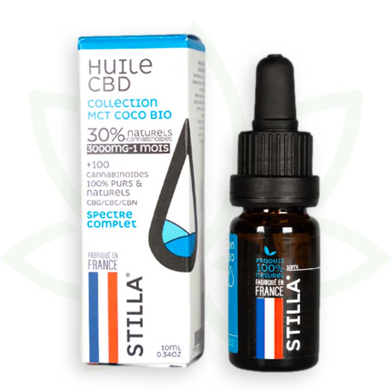 cbd oil mct coco 30 percent 10ml full spectrum stilla france mafrenchweed 8