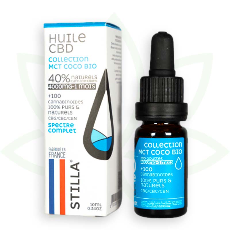 cbd oil mct coco 40 percent 10ml full spectrum stilla france mafrenchweed 12