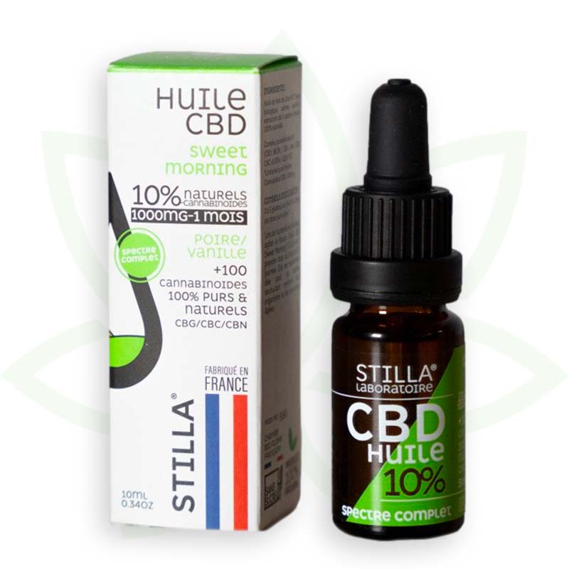 sweet morning cbd oil 10 percent 10ml full spectrum stilla france mafrenchweed 1