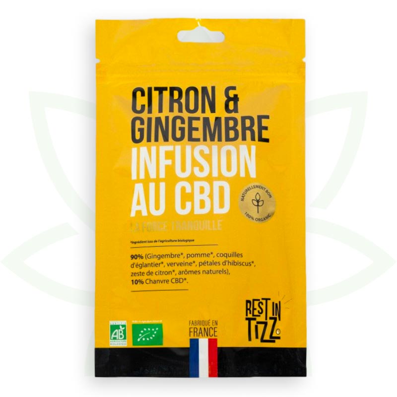 herbal tea cbd lemon ginger infusion cbd bio rest in tizz mafrenchweed 1